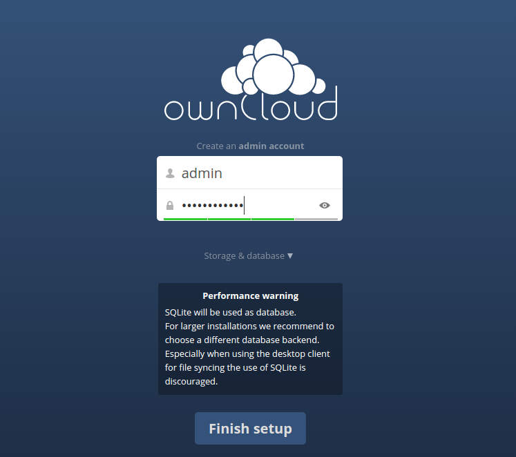 setup-owncloud-first