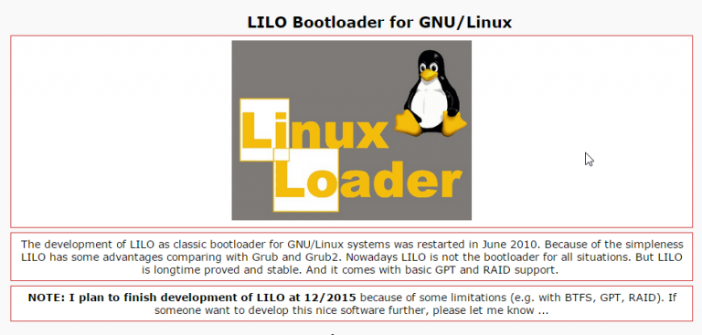 LILO Linux Bootloader Project Is Ending - Mypapit Gnu/linux