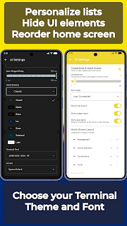 LobiShell terminal appearance and interface options.