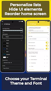 LobiShell terminal appearance and interface options.